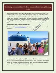 Top things you must know before going on Santorini sightseeing tours.pdf