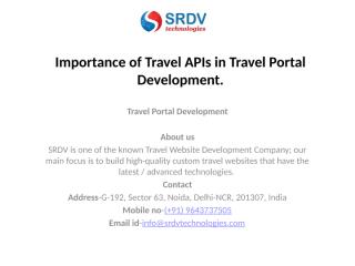 Importance of Travel APIs in Travel Portal Development.pptx