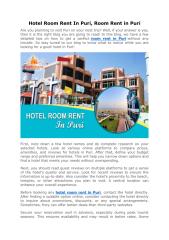 Hotel Room Rent In Puri Room Rent in Puri.pdf